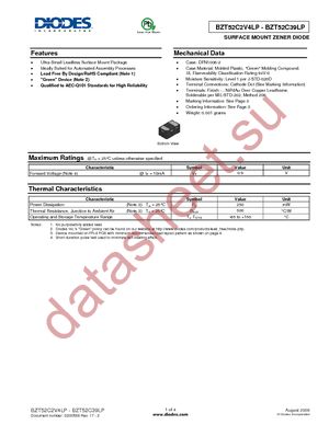 BZT52C2V4LP-7 datasheet  